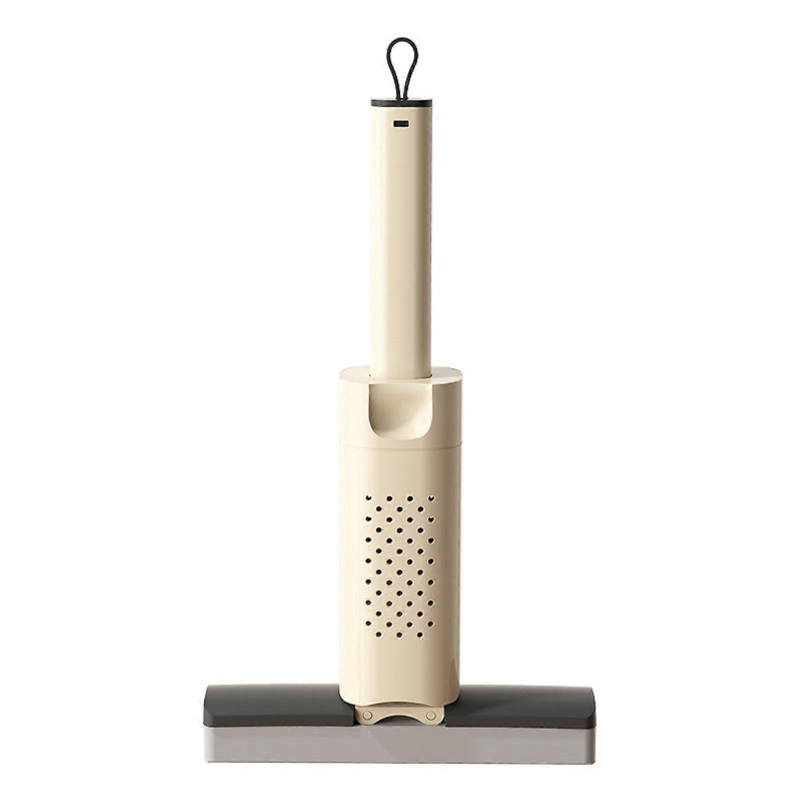 Mini Mop with Sponge for Kitchen and Bathroom, Hands Cleaning, Compact MultiSurface Use, Milky White