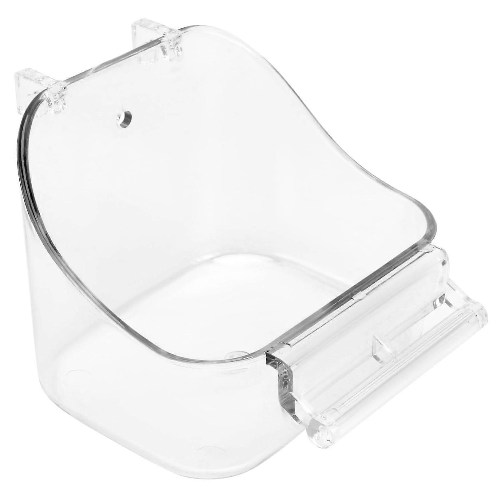 MultiPurpose Hanging Bird Bath and Parrot Feeder with Transparent EasyView Basin for Cages