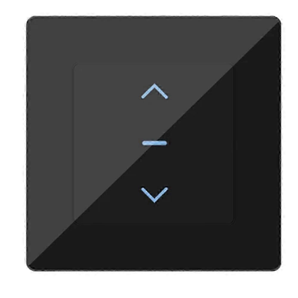 WiFi Smart Curtain Switch Touch Design black EU Plug：
