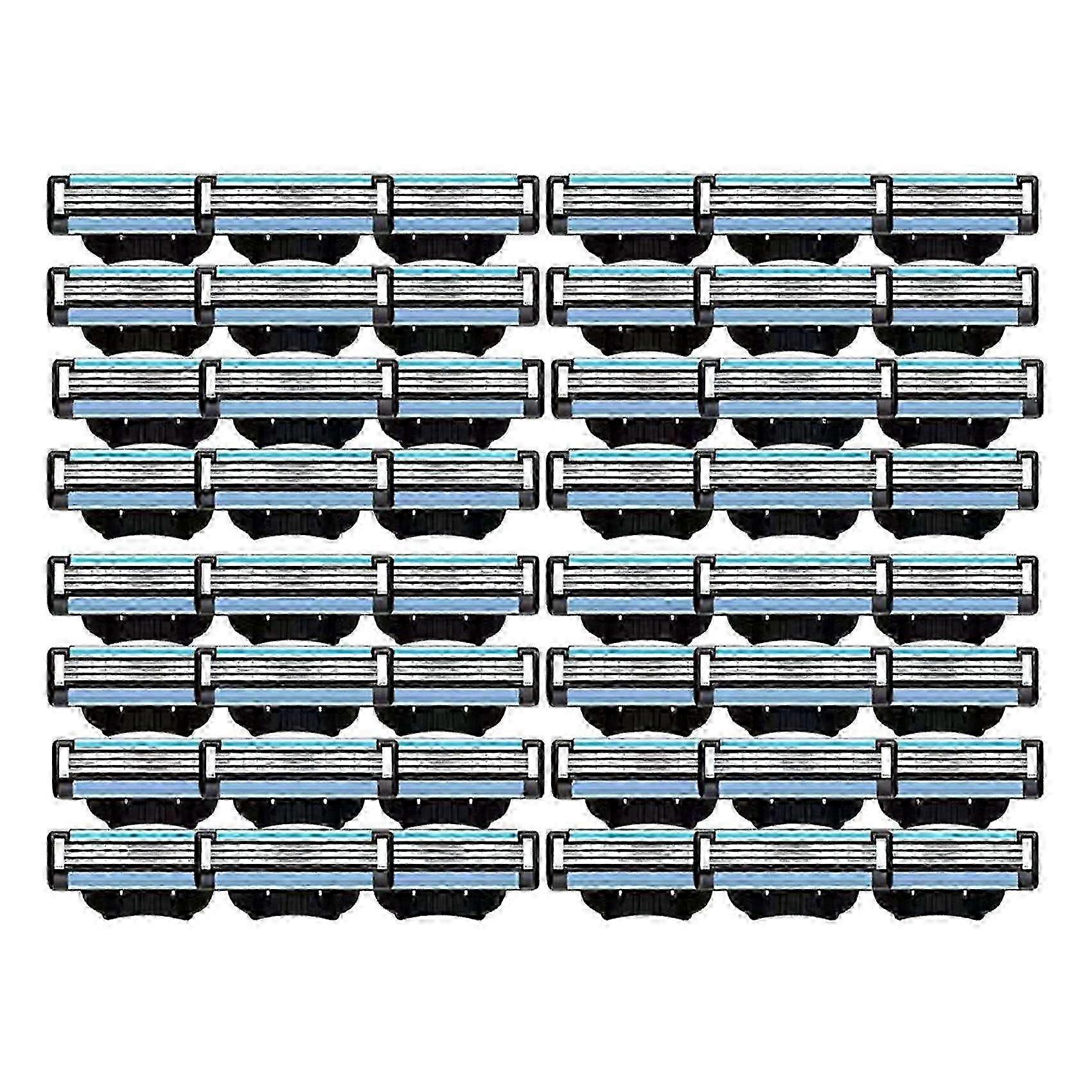 48-Pack Men's Razor Blade Refills, Replacement Blades for Manual Shaving Systems