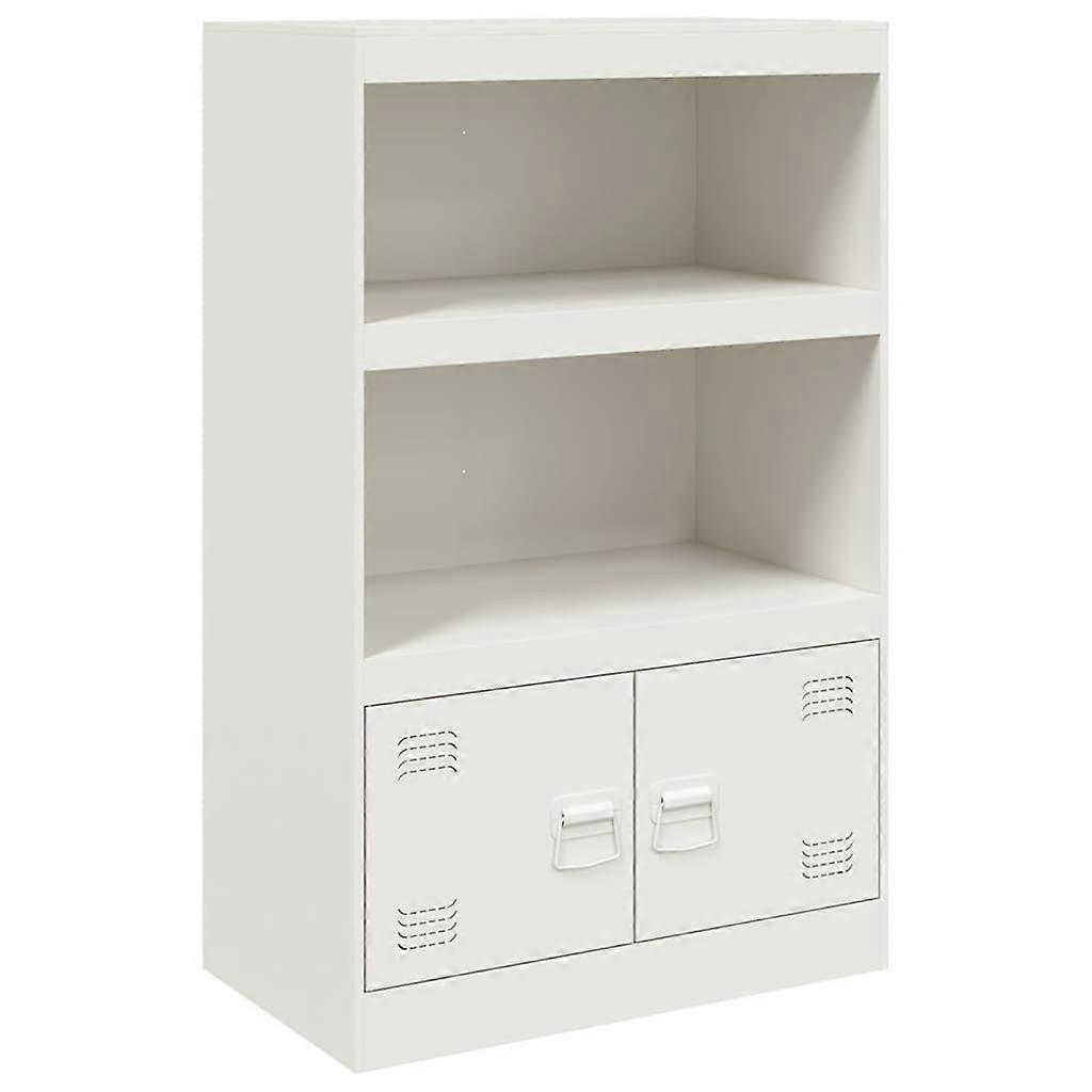 vidaXL Dressoir 67x39x107 cm staal wit