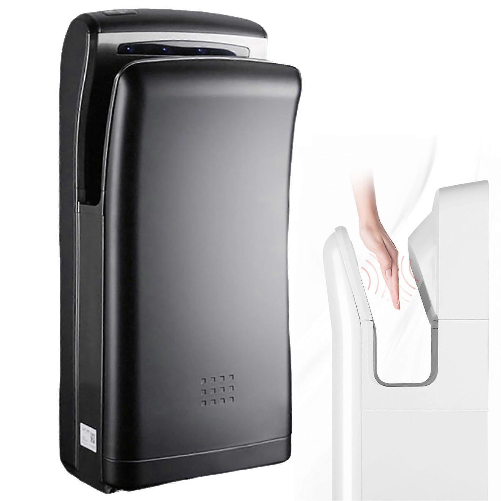 Automatic Hand Dryer Black Wall Mounted 5s Fast Dry Commercial Sensor for Bathroom