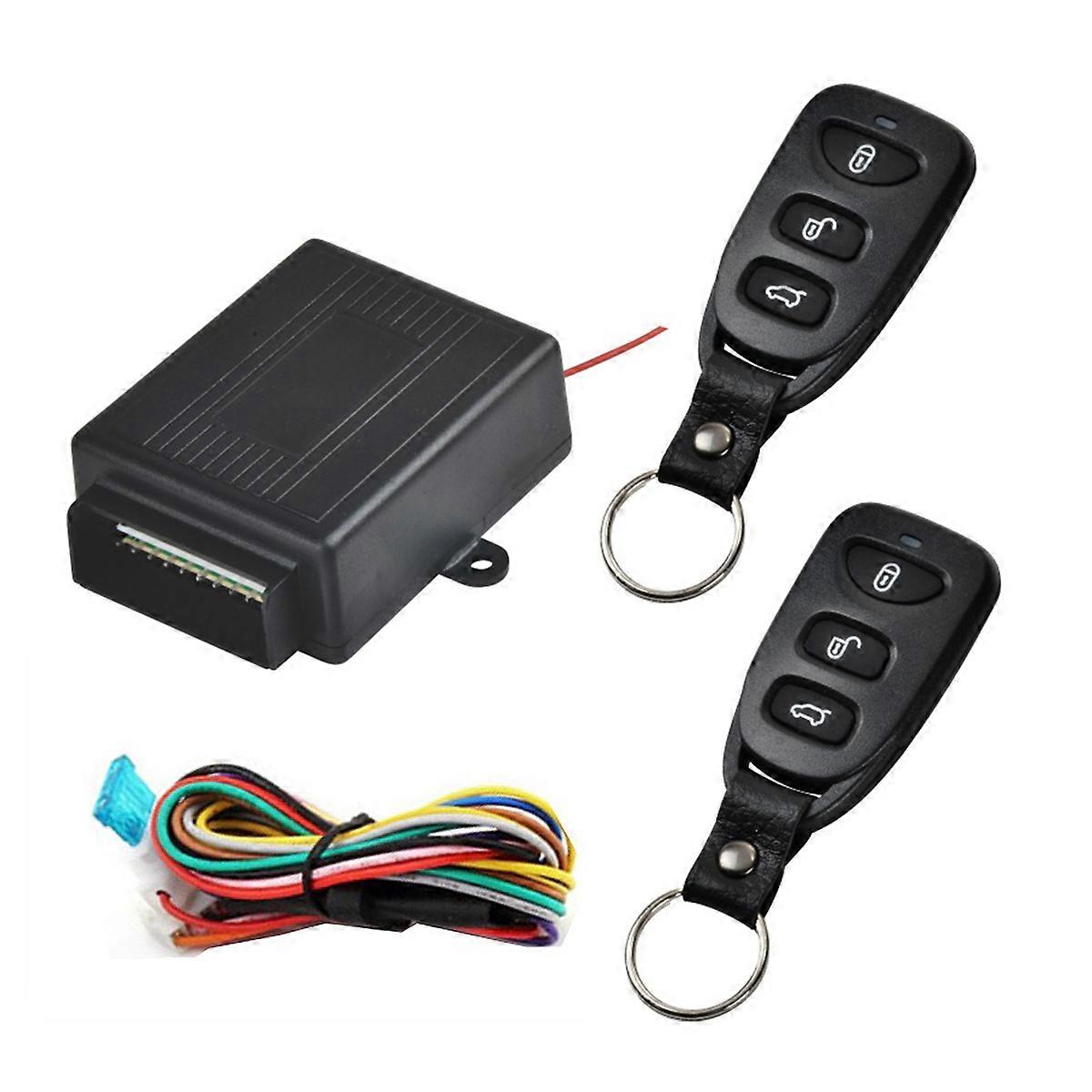 Car Locking System Central Lock Keyless Entry System 2Sets Black
