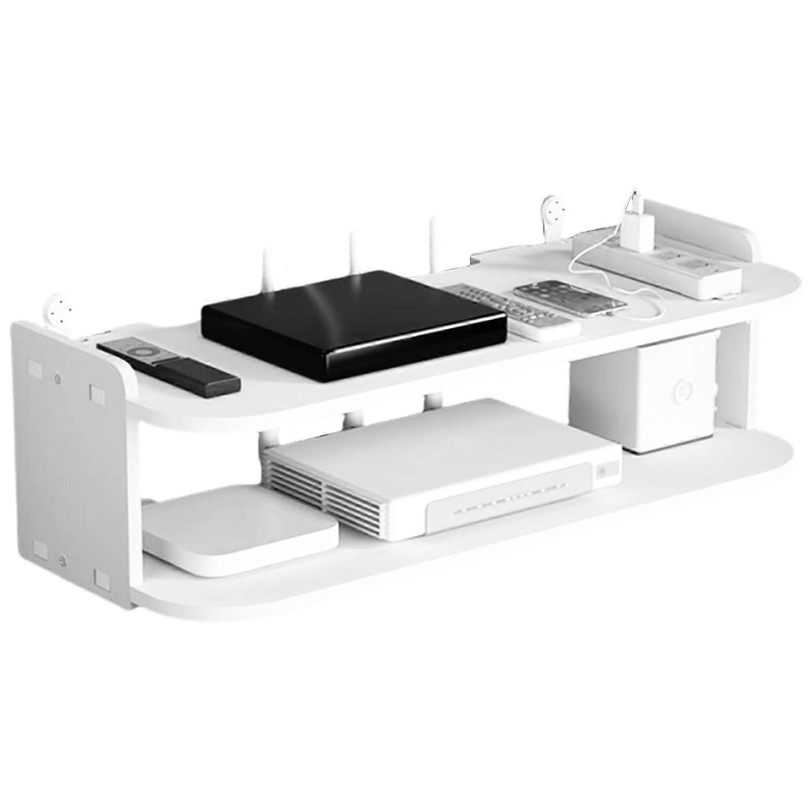 Modern Wall Mounted Shelf 45cm Engineered Wood Floating Rack for SpaceSaving Bedroom Storage