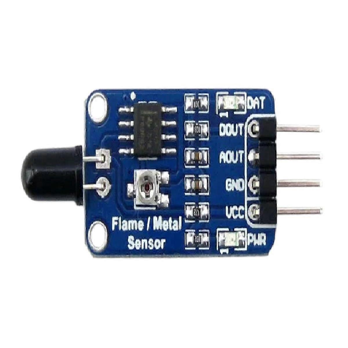 Flame Sensor Module Reliable Infrared Fire Detection for Firefighting Robots and Arduino Projects