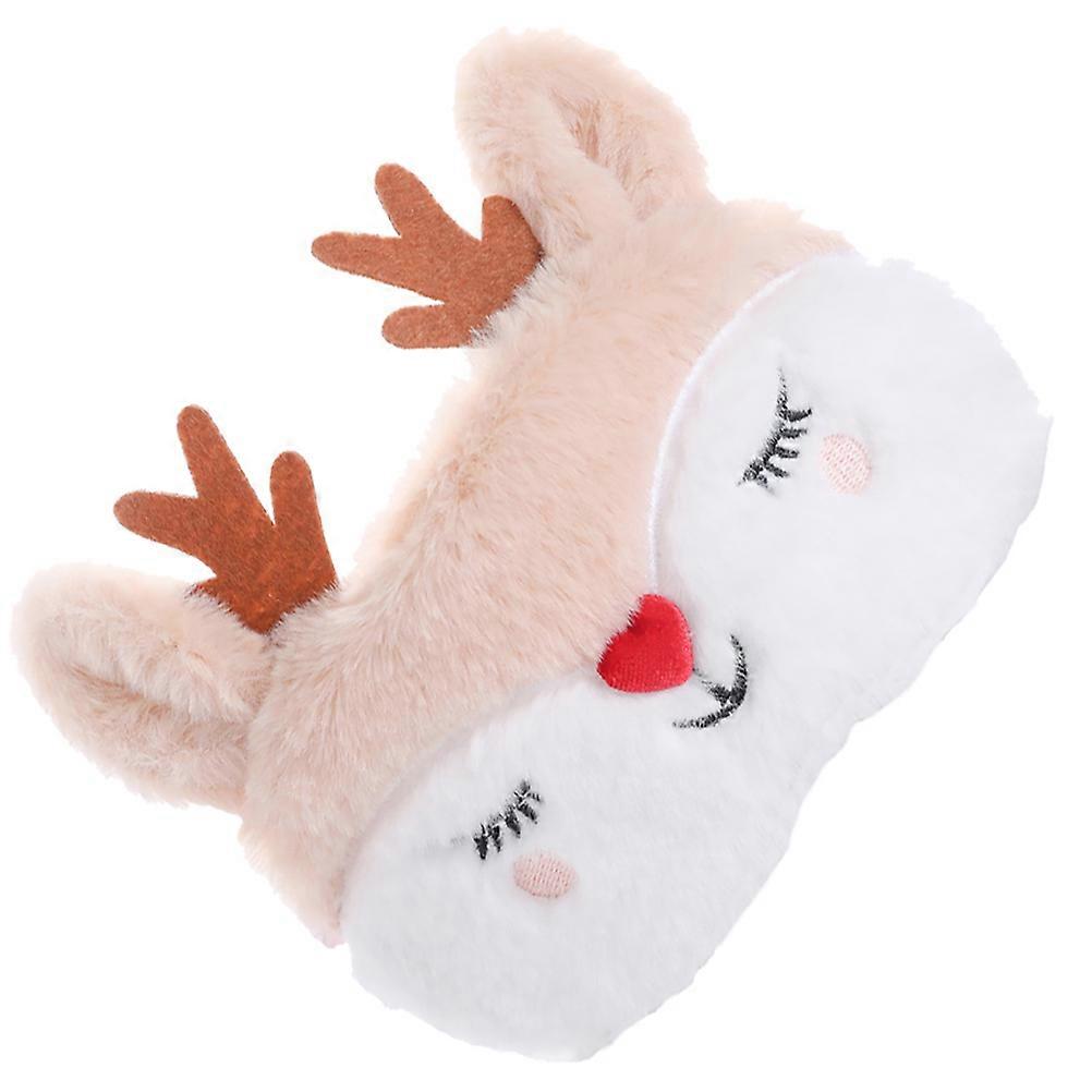 Breathable Plush Eye-Shade for Sleeping Use 1Pcs Elk Theme Blindfold