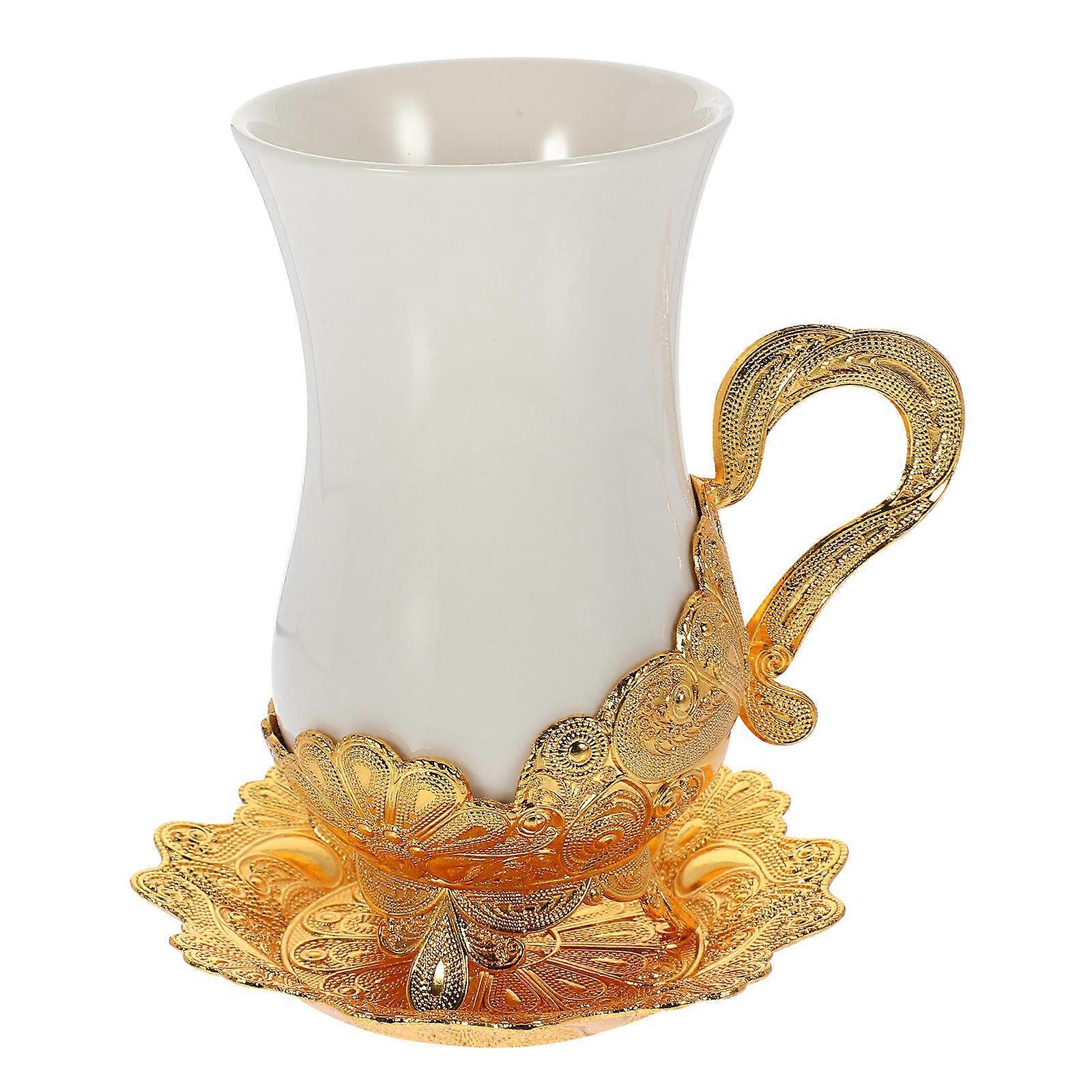 Coffee Cup Ceramic Cup with Saucer for 1Set Decorative