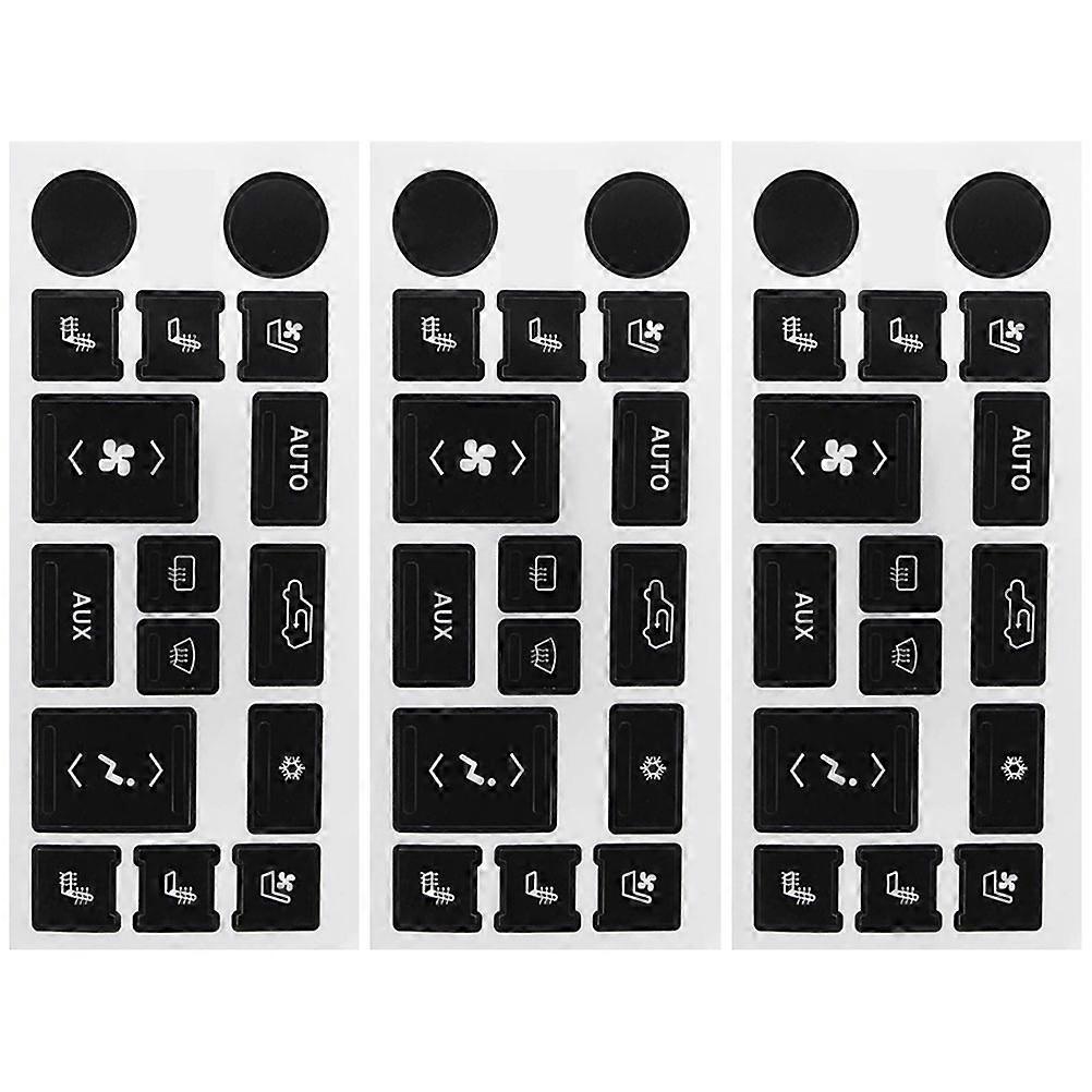 Dash Button Repair Sticker Car Button Replacement Decals 3 Sheets