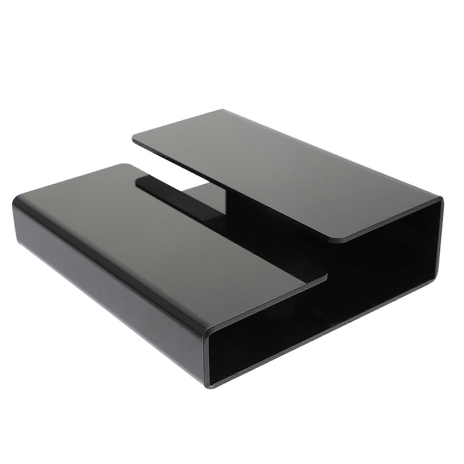 Acrylic Glasses Display Rack for Display 1Pcs Black 2-Tier Shelf