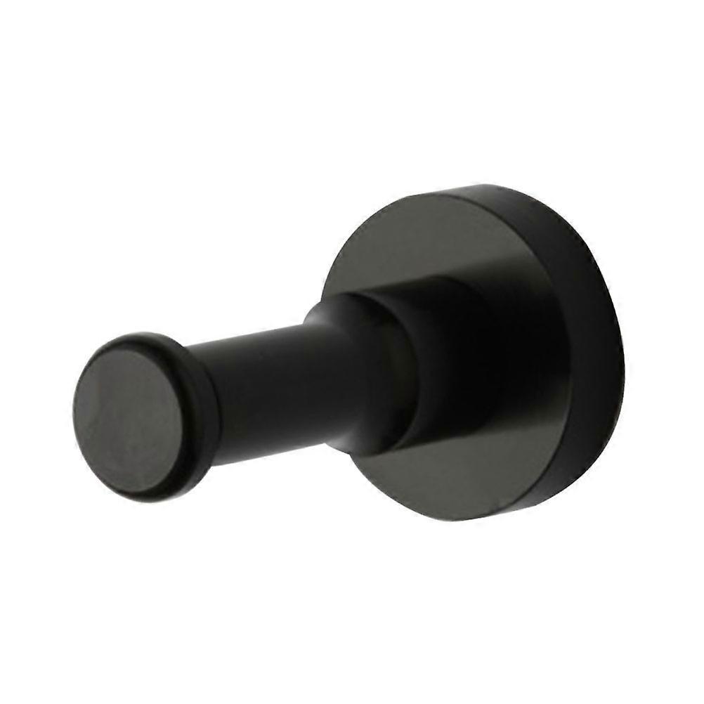 Space Aluminum Door Hook for Coat Hanging Single Black Hook