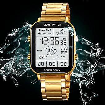 Fashion Men's Digital Watch Back Light Display Sport Multifunctional Square Electronic Watches LED Digital reloj hombre