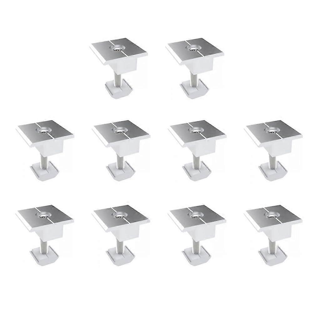 10Pcs Adjustable Solar Panel Mounting Clamps 35mm Brackets for Precise Alignment and Quick Installation