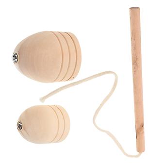 Handcrafted Wooden for Kids Gyroscope Rotation 1Set