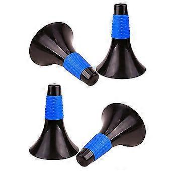 4 Pcs Black Spot Marker Cones Strong Toughness Horn Cones Sign Barrel Skating Flat Base Cone Windproof Football Obstacle (Blue Cover Style)