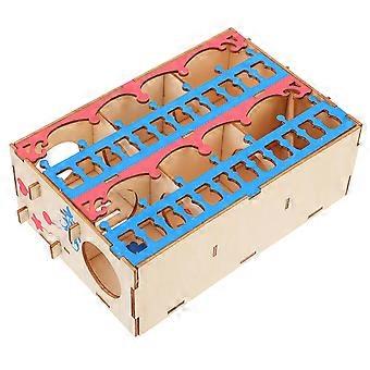 Labyrinth aus Holz für Kleintiere, Hamster-Labyrinth-Spielzeug zur Bewegung von Haustieren, 1 Stück