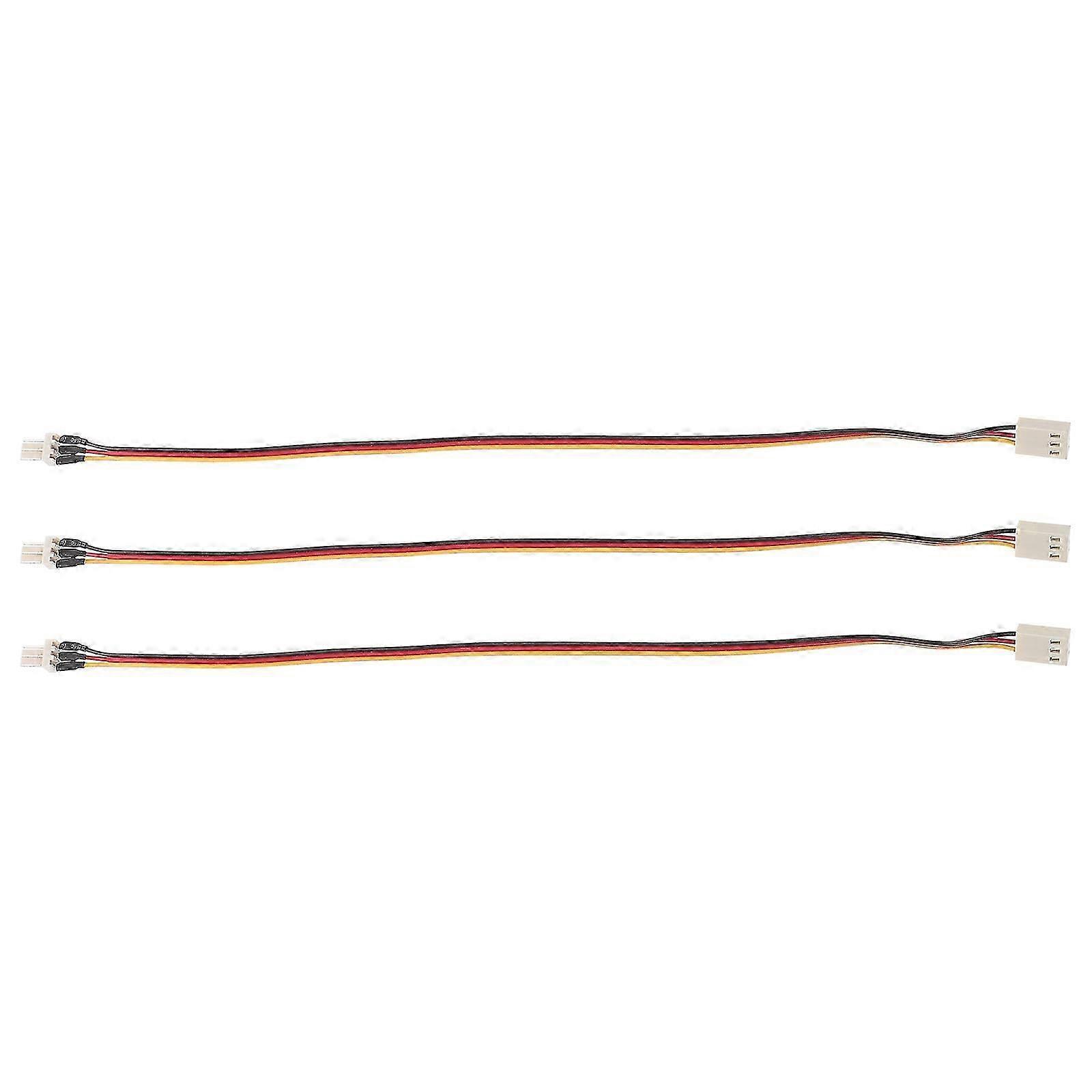3-Pin Fan Extension Cable, 3-Pack, for PC Use