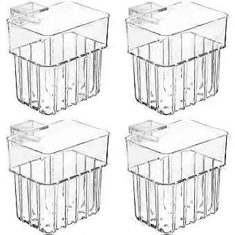 Ensemble de 4 pots transparents pour plantes aquatiques et supports pour aquarium