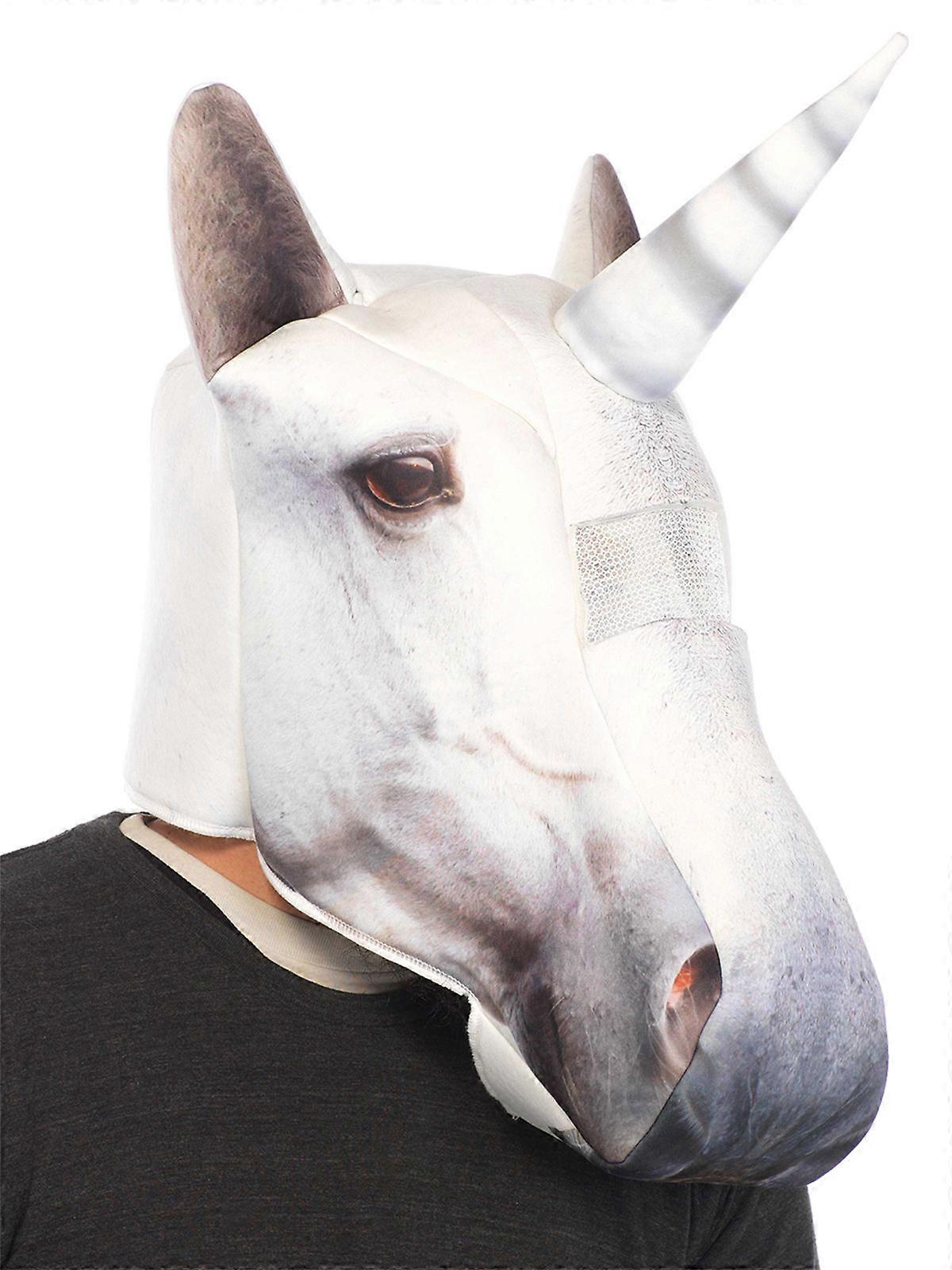White unicorn mask
