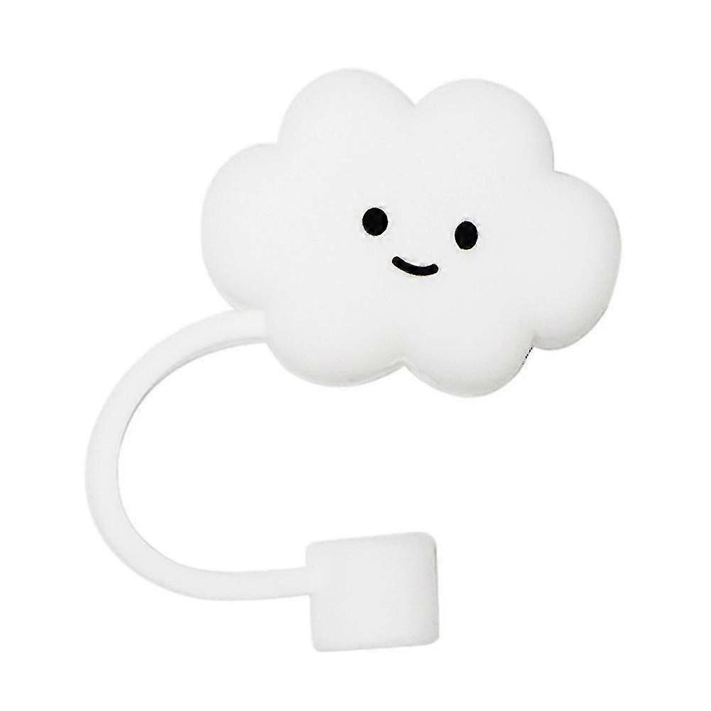 Cute Cloud-Shape Silicone Straw Tips Cover Universal Dustproof Straw Stopper
