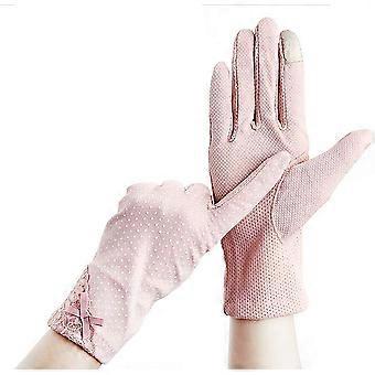 Women's UV Protection Driving Gloves, Cotton, Anti-Slip Touchscreen, Stretchy