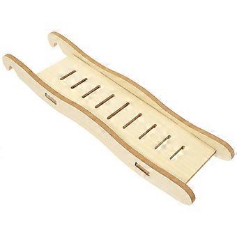 Pet Cage Ladder Wood Hamster Toy Ladder Toy for Pets One Piece Khaki