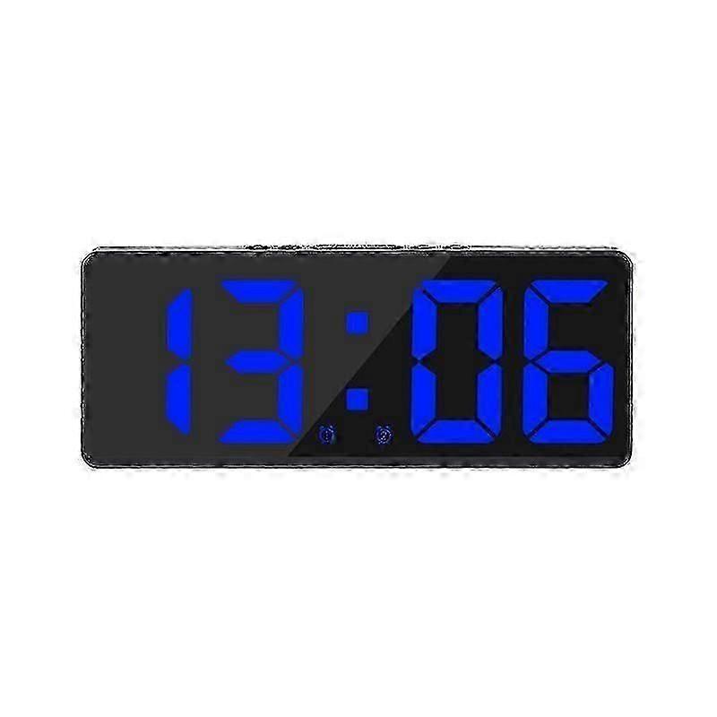 Large Smart Digital Wall Clock App Control Time/date/sound Activate Countdown Function Stepless Brightness Volume Alarm With Snooze Function - Bl