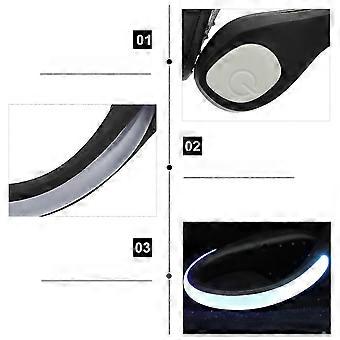 ABS LED-schoenclips met verlichting voor hardlopen in het donker, heldere veiligheidsclips voor fietsen, waterbestendig, kleurrijk, 2 stuks