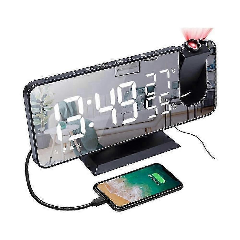 LED mirror large screen projection electronic clock