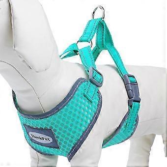 Soft Mesh Puppy Vest Harness Neon Green S(neck Breathable