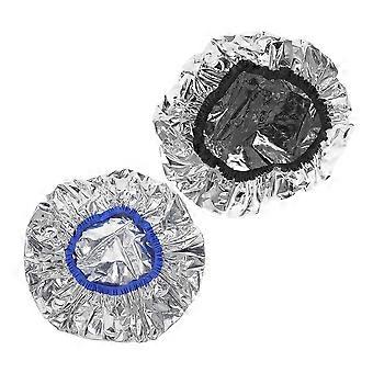 2pcs foglio di alluminio condizionamento tappi per la lavorazione dei capelli cuffie da doccia tintura per capelli cappelli da doccia riscaldati per uso domestico