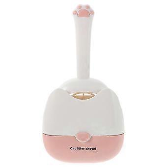 1 Set Cat Litter Scoop With Holder Plastic Sifter Litter Box Scooper Kitten Poop Scooper Sifting Shovel With Handle compatible with Cat Box