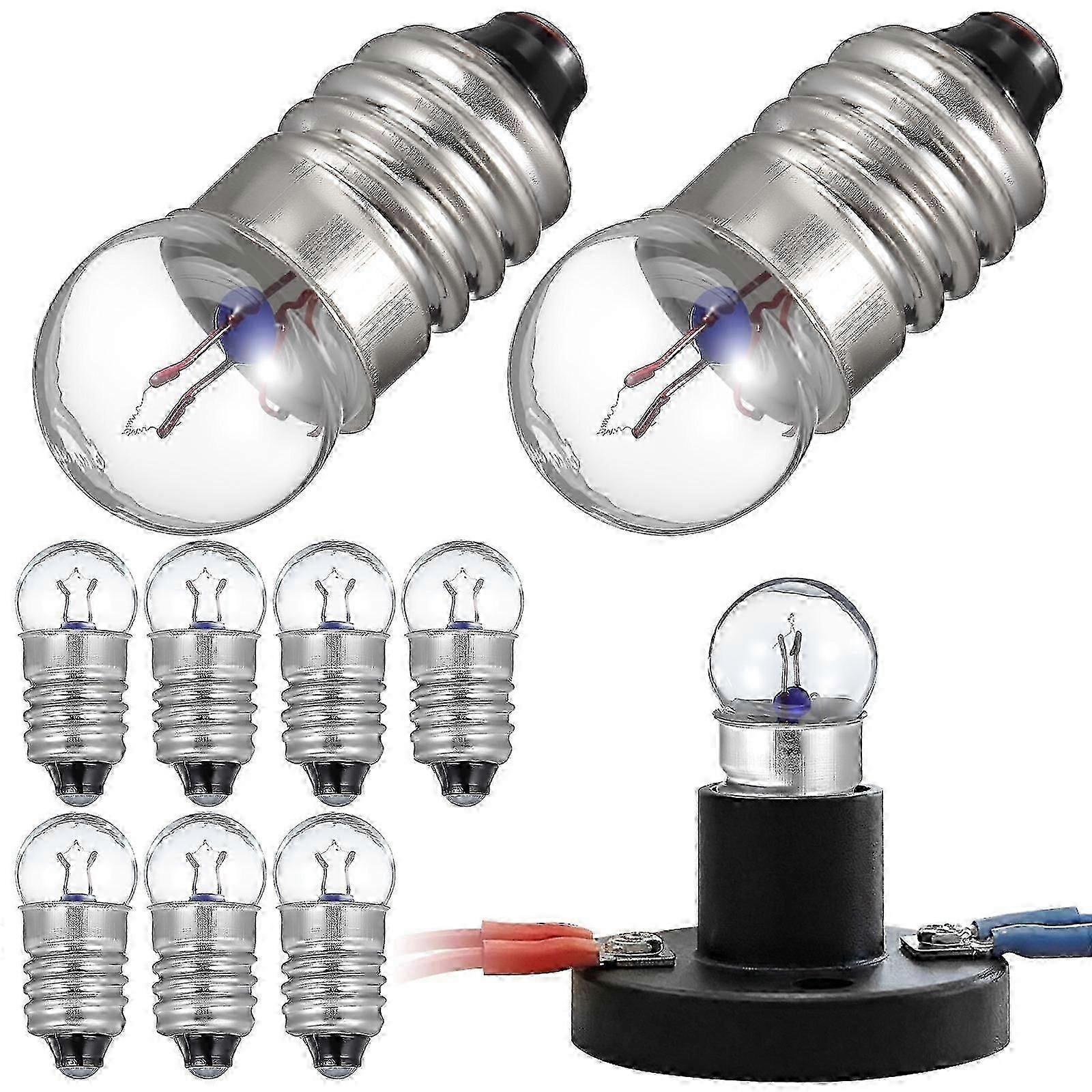 Small Electric Bead Light Bulb E10 Flashlight for School Experiment 10Pcs