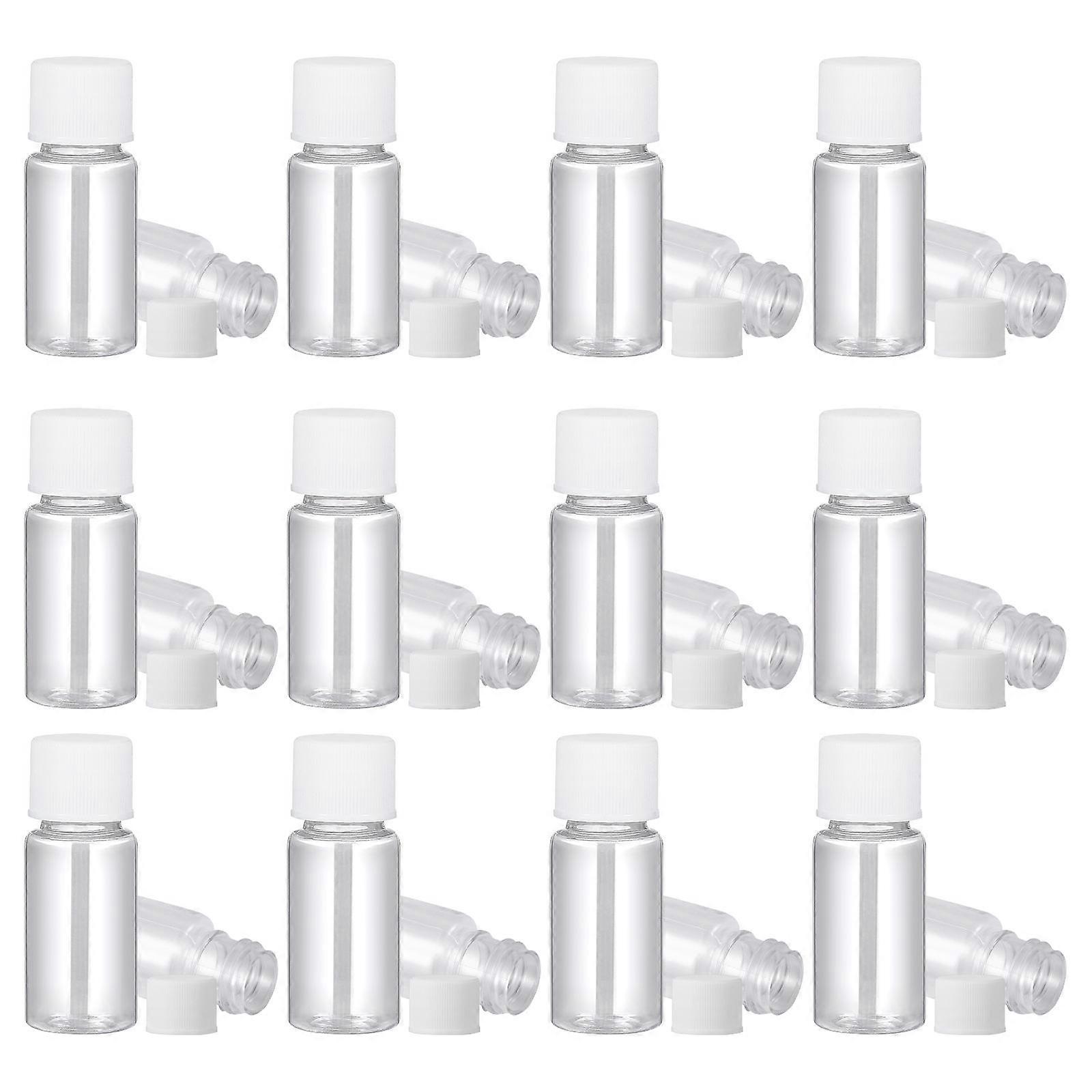 SOLUSTRE 25 st 10 ml provflaskor påfyllningsbara plast transparenta lotionflaskor för duschgel