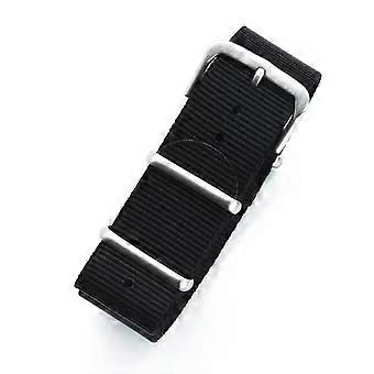 Hochwertiges, einteiliges Nylon-Uhrenarmband, weich und komfortabel, Unisex, 20 mm/22 mm