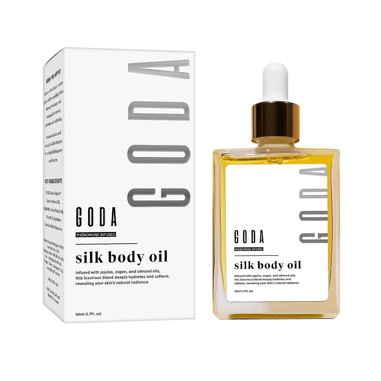 Huile corporelle GODA Silk pour femmes - Formule hydratante raffermissante et anti-âge, hydrate la peau après la douche, parfumée, mélange bio de qualité supérieure