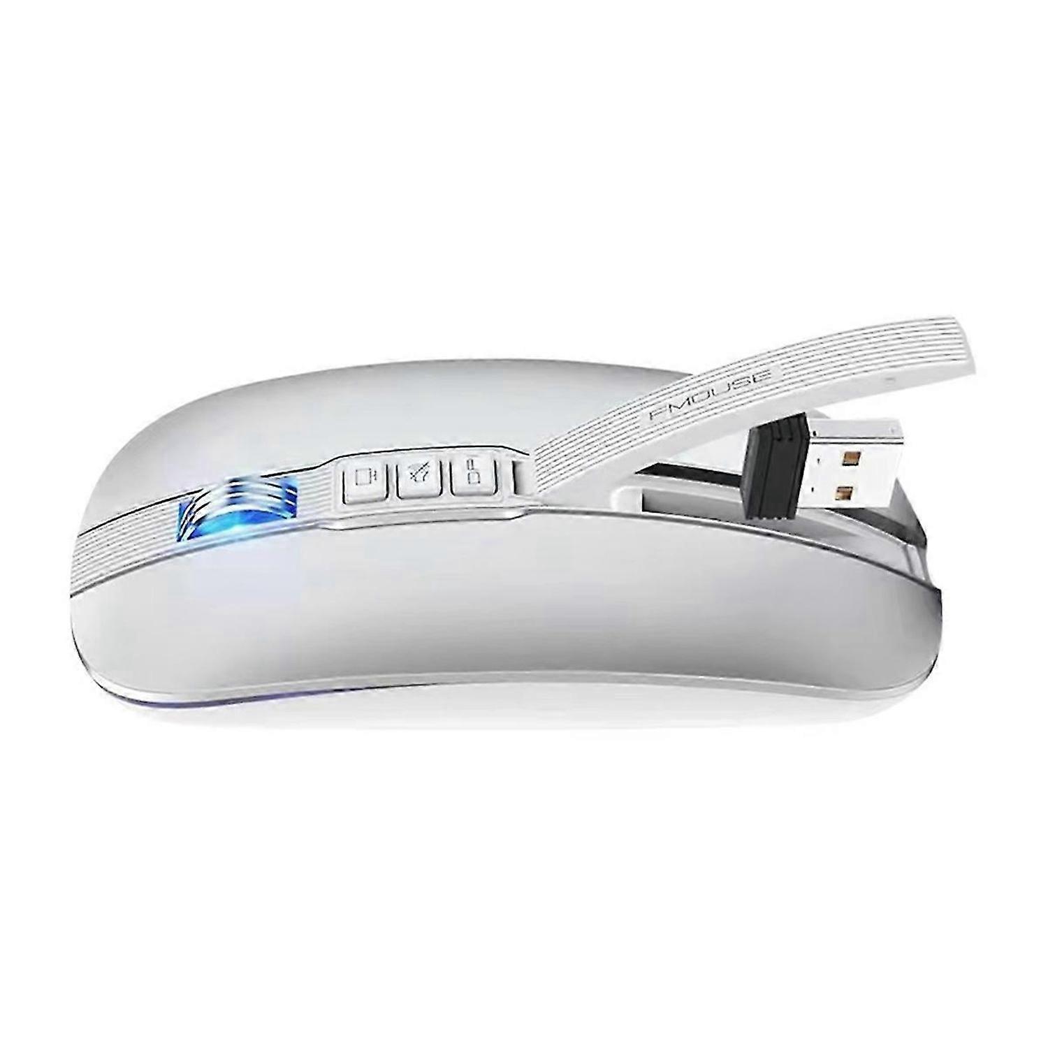 Wireless Bluetooth Mouse 2.4G Wireless Office Mouse Tablet PC Silver