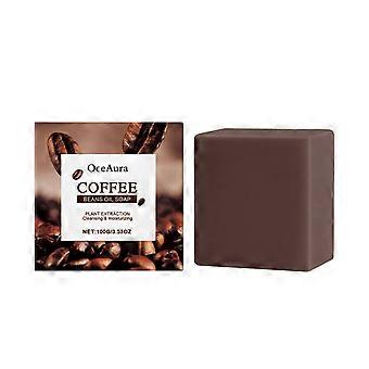 Kaffepleiende eterisk olje, såpe renser huden i dybden forfriskende, fuktighetsgivende, fuktighetsgivende og øm hudpleiende eterisk oljesåpe