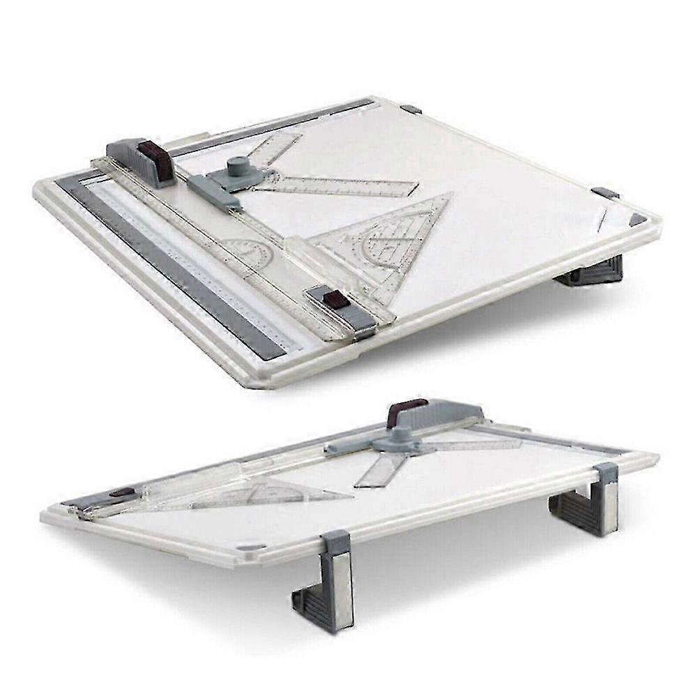 A3 Drawing Board Multi-Function Metric Drafting Table with Parallel Ruler & Angle Measuring System for Architects Engineers