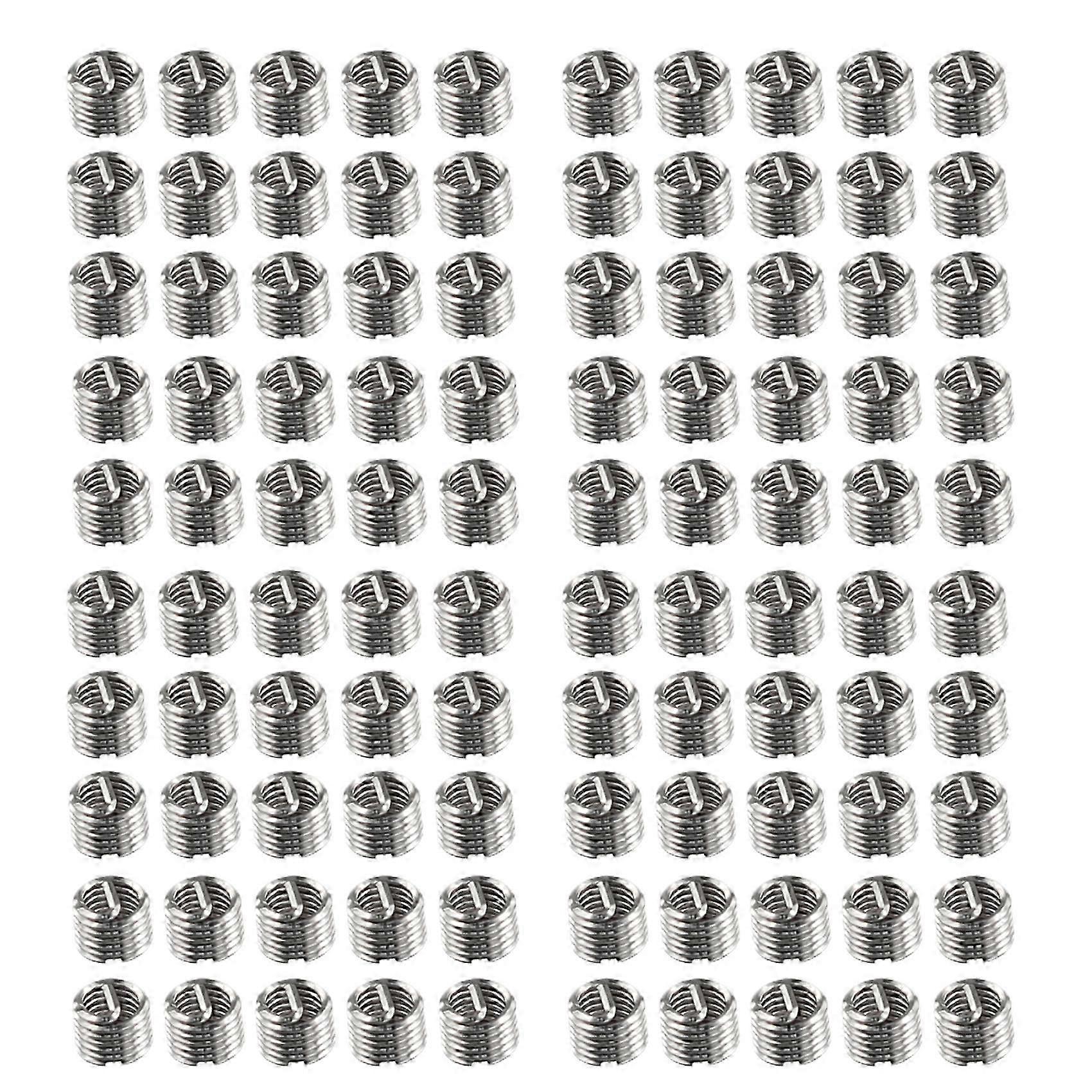 100Pcs Wire Insert Thread, Heli Coil Thread Repair Stainless Steel SS304 Thread Insert Coiled Wire