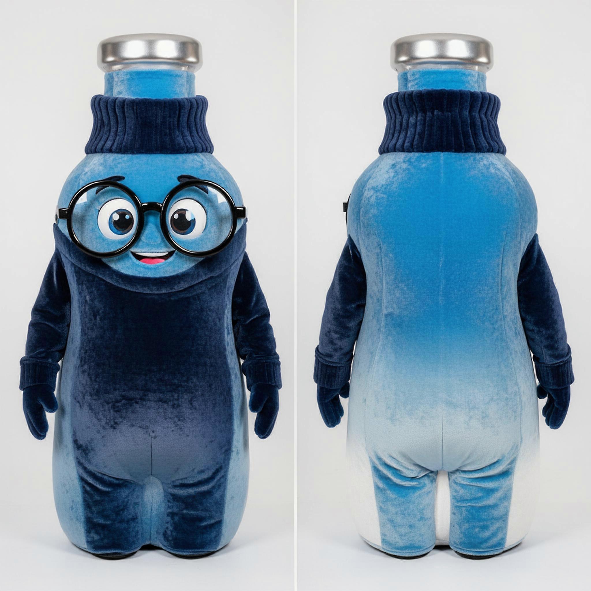 MASTICOT Velvety Blue Bottle Mascot