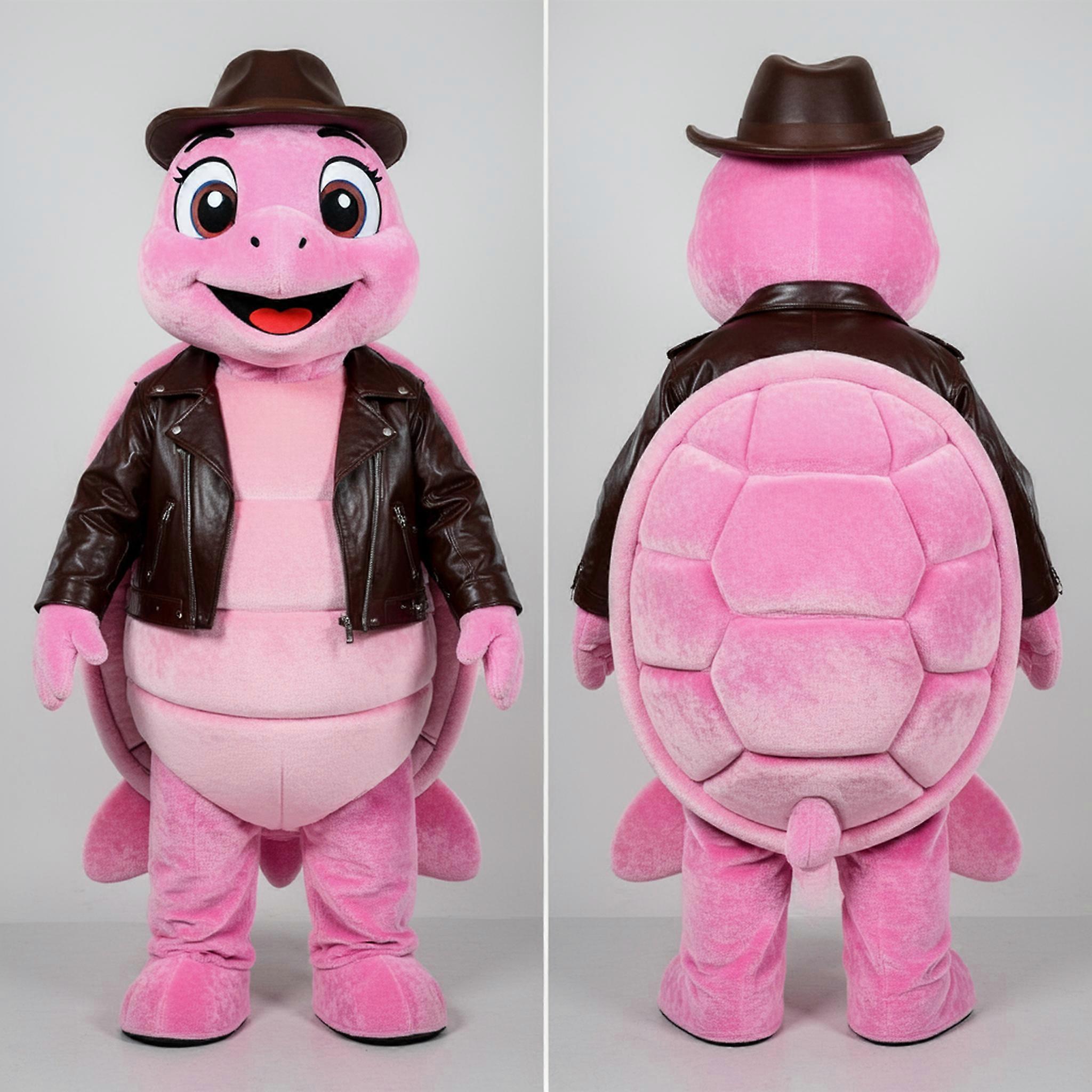 MASTICOT Pink Velvety Sea Turtle Mascot