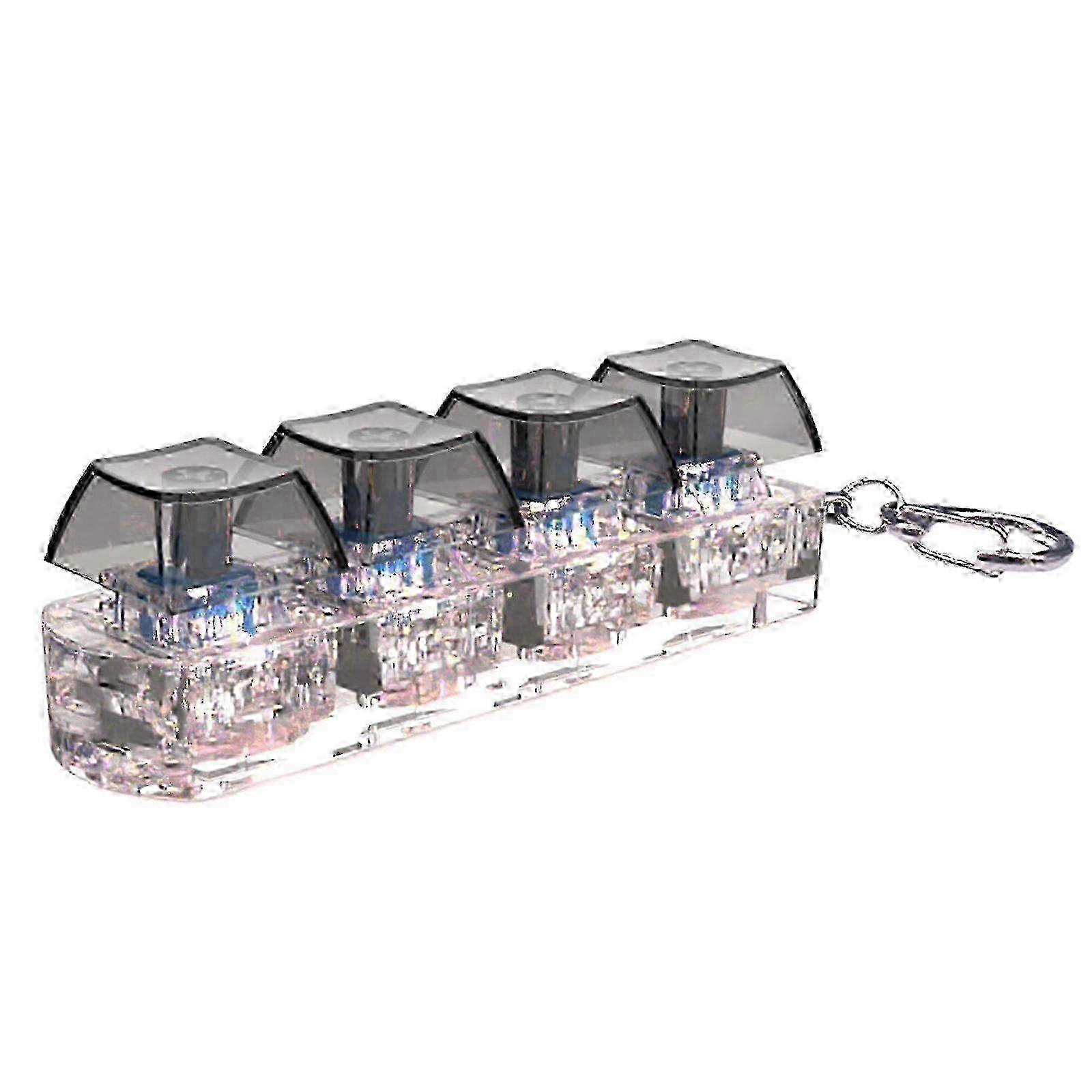 A LED Illuminated Keyboard Clicks Keychain