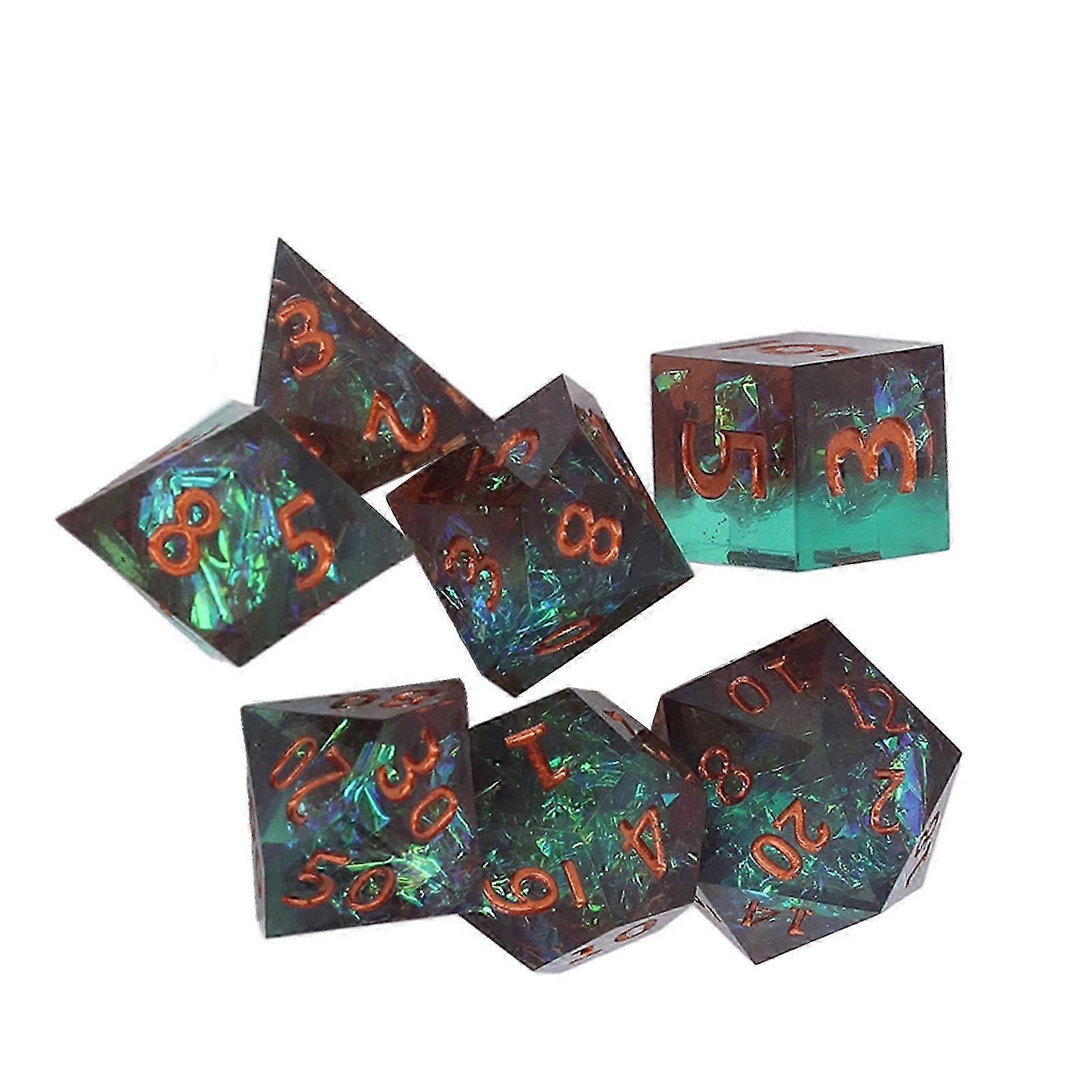 Balanced Semitransparent Resin Dice Set