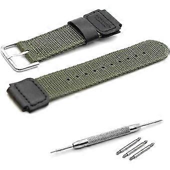 Nylon Replacement Watch Bands for Casio Ae-1200wh, Sgw-300h, 400, Aq-s810w