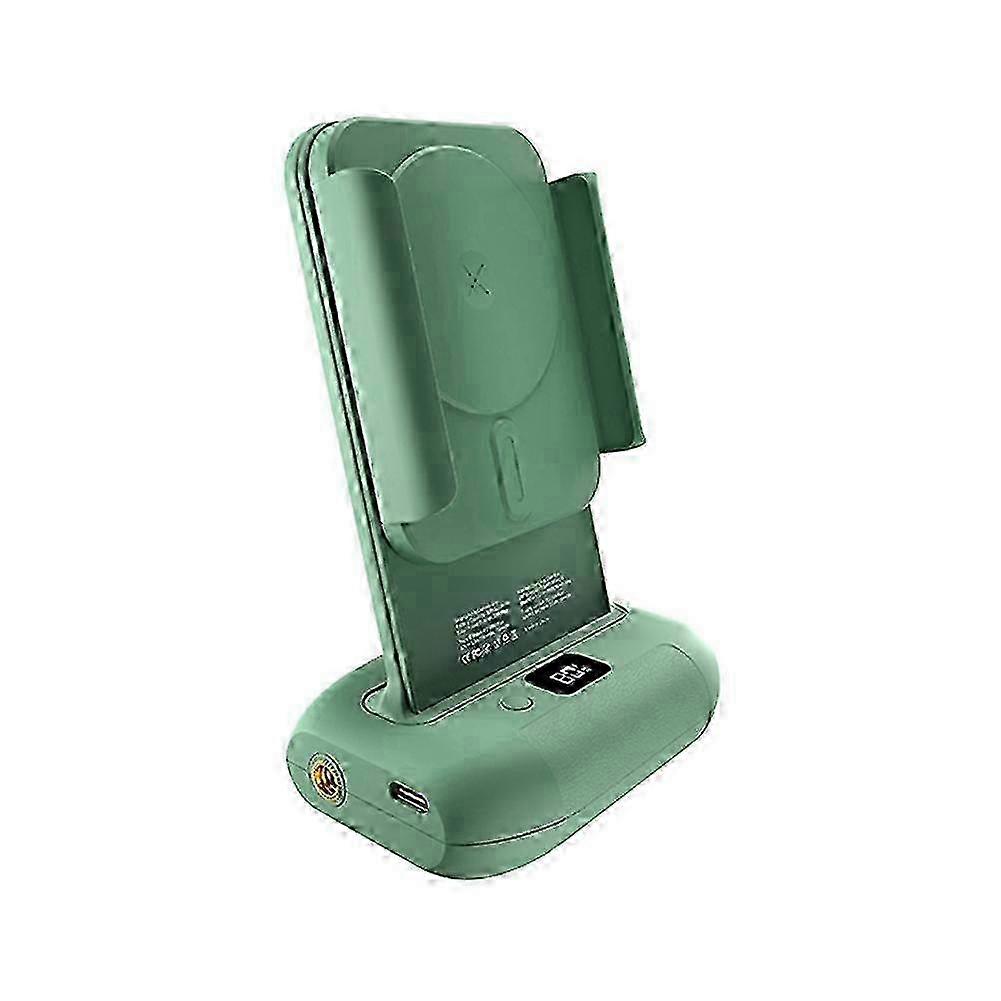 Bluetooth Phone Bracket with Remote Control Anti-Shake Wireless Charging Rotatable Clamp compatible withVersatile ,Green