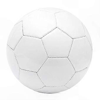 White Size 5 Adult Soccer Ball, Durable Pressure Resistant PVC for Training and Competition