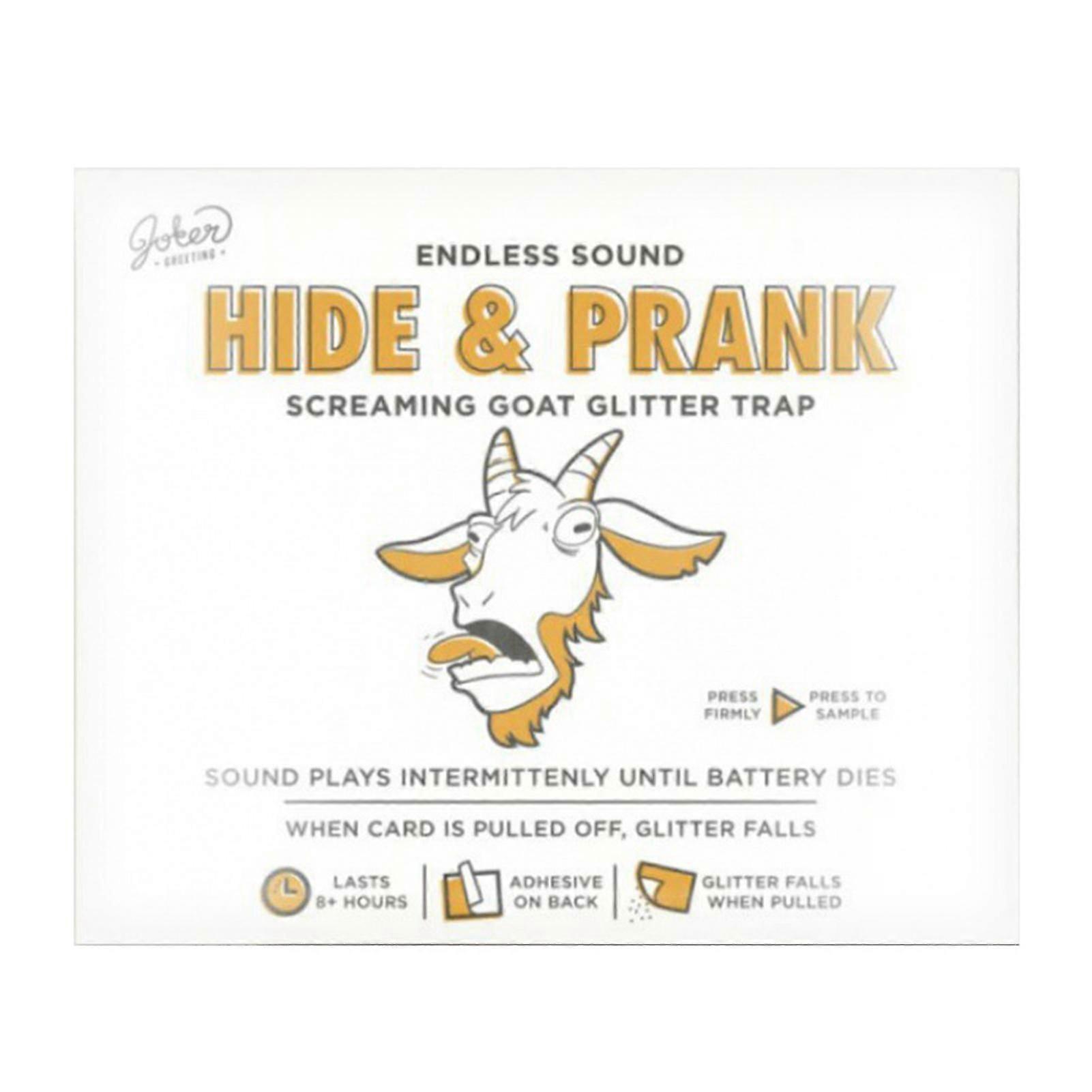 Hide Prank Goat Glitter Trap Screams Noise Maker Screaming