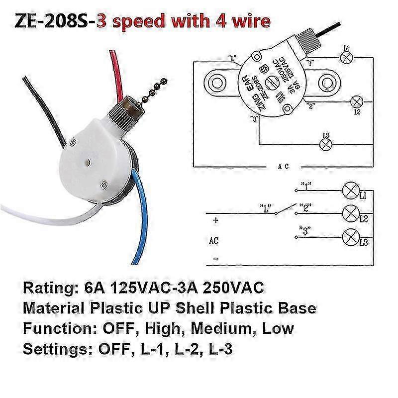 ZE-208S Replacement Fan Speed Switch