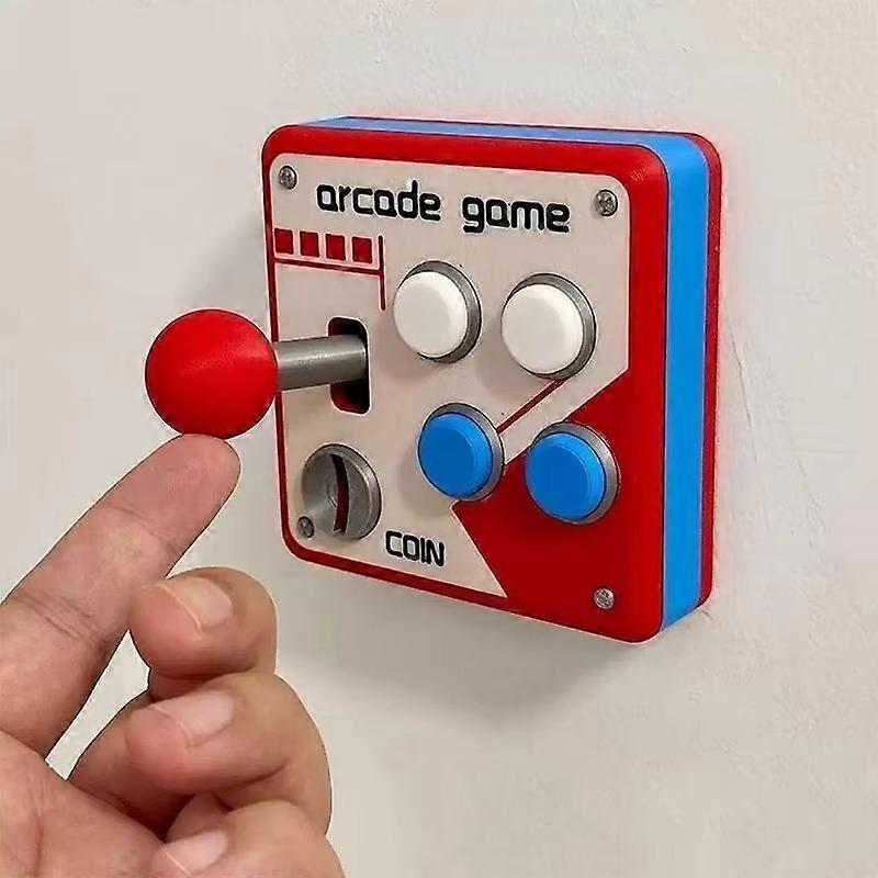 3D Retro Arcade Game Design Light Switch Panel With Joystick Function,