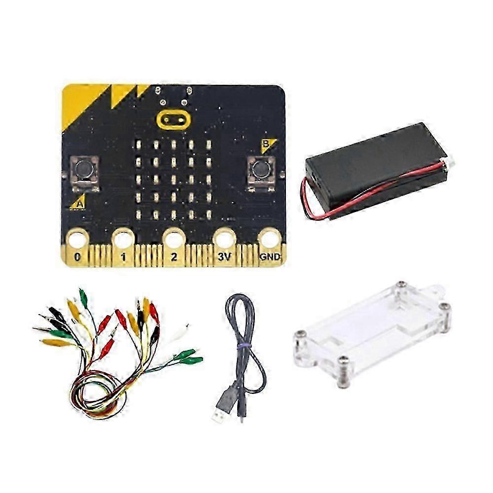 BBC Microbit Go Starter Kit Micro:Bit BBC Development Board DIY Programmable Learning with Alligator Clips Test Lead Set Easy